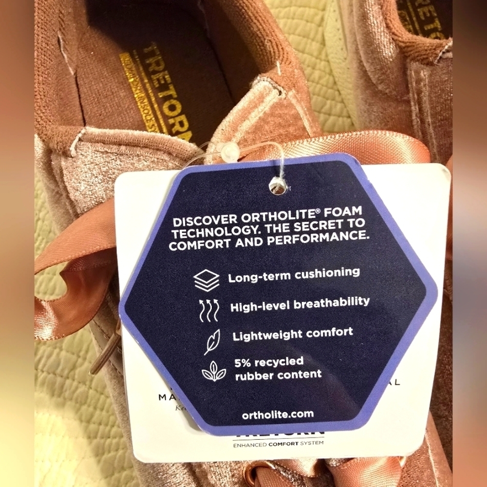NWT Tretorn Ladies Blush Velvet Sneakers - Picture 7 of 8